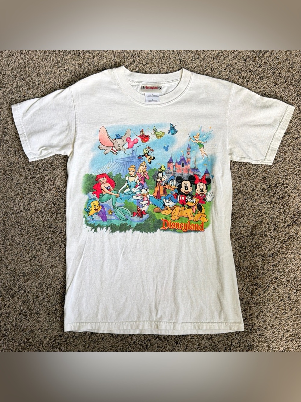 Disney Vintage Rare Disneyland Character Shirt Size S White